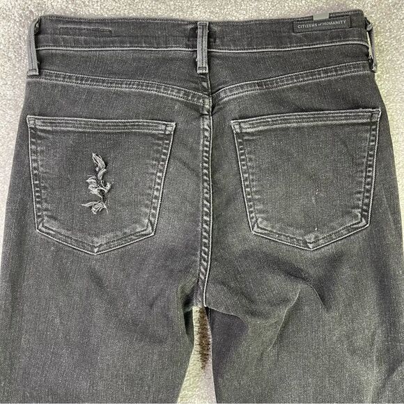 Citizens of Humanity Jeans Women’s 25 Black Skinny Leg High Rise Rocket - Picture 5 of 16